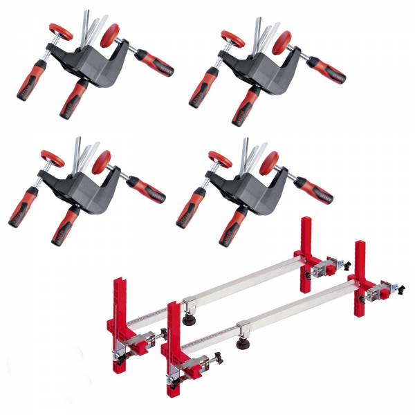 Bessey TU & TFM 4x Türfutterzwinge, 2x Türfutterstrebe Set 6-teilig